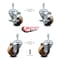 Service Caster 3 Inch High Temp Phenolic Wheel Swivel 10mm Threaded Stem Caster Brake, 2PK SCC-TS20S314-PHSHT-M1015-2-TLB-2 - alternate 1